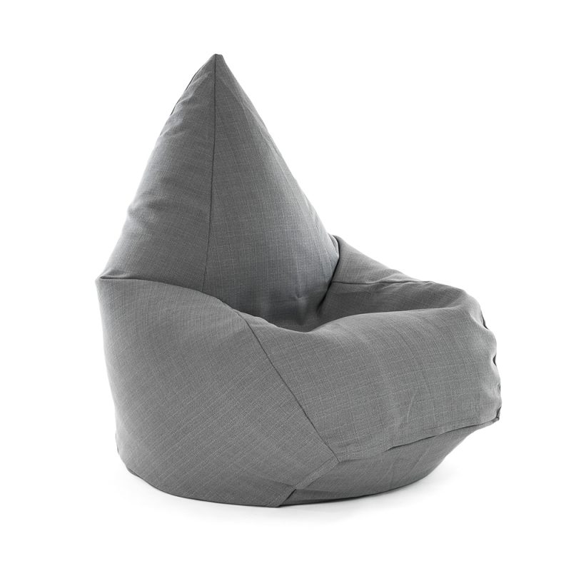 Bean Bags Bookshelves LiFE Live It Up   Grey Linen Look Teardrop Bean Bag 800x800 